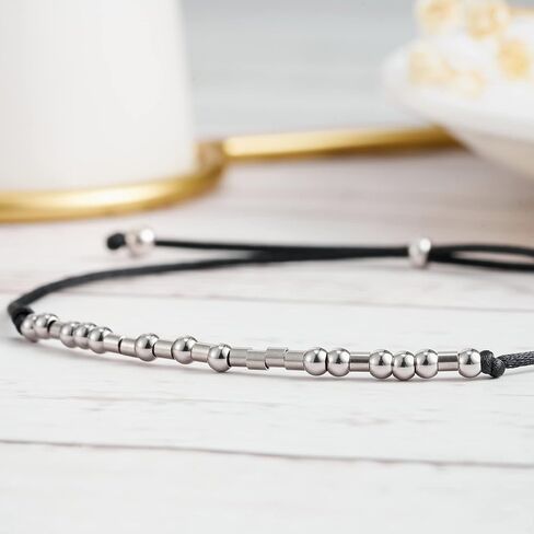 White Elephant Gifts, Morse Code Bracelets Dainty Jewelry Gifts for Women Men Best Friend, Gag Gifts in Saudi Arabia