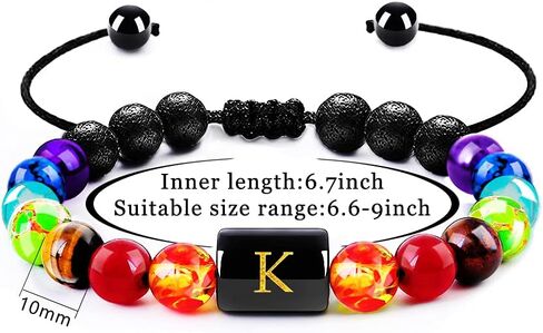 Initial Bracelet Stress Relief Gifts For Women Girls Yoga Chakra Bracelet For Women Healing Crystal Bracelet Essential Oil Bracelet For Women in Saudi Arabia