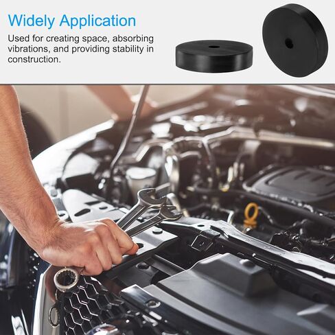 4 قطع من Uxcell فواصل مطاطية 80 مم OD × 12 مم ID × 20 مم ارتفاع دائري مضاد للاهتزاز، حلقات جلبة مطاطية سميكة لملحقات السيارة المنزلية in Kuwait