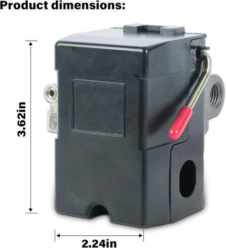 مفتاح ضغط ضاغط الهواء LF10-4H، مفتاح ضغط 4 منافذ للتحكم في الاستبدال NPT1/4 95-125 PSI in Kuwait
