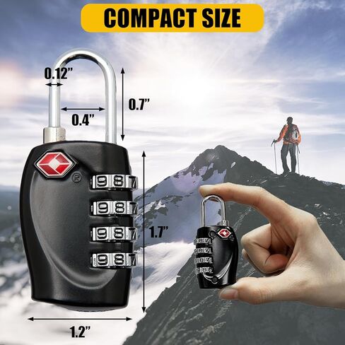 2 حزمة أقفال حالة بندقية معتمدة من TSA لحالات المسدسات، أقفال حقائب الحمل البلاستيكية الصلبة للسفر للأسلحة النارية، أقفال Trvel شديدة التحمل مقاومة للقطع in Kuwait