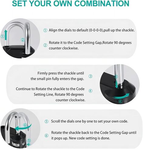 2 حزمة أقفال حالة بندقية معتمدة من TSA لحالات المسدسات، أقفال حقائب الحمل البلاستيكية الصلبة للسفر للأسلحة النارية، أقفال Trvel شديدة التحمل مقاومة للقطع in Kuwait