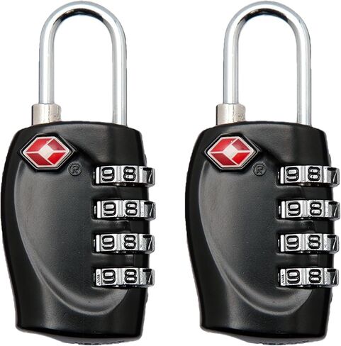 2 حزمة أقفال حالة بندقية معتمدة من TSA لحالات المسدسات، أقفال حقائب الحمل البلاستيكية الصلبة للسفر للأسلحة النارية، أقفال Trvel شديدة التحمل مقاومة للقطع in Kuwait