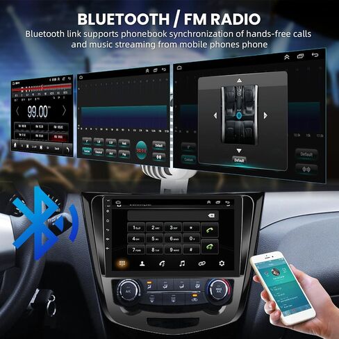 لسيارة Nissan Rogue X-Trail Qashqai 2014-2018، 2+64G يدعم ستيريو السيارة Android Carplay اللاسلكي وAndroid Auto مع شاشة لمس 10.1 بوصة WiFi GPS Buetooth HiFi FM/RDS مستقبل راديو USB كاميرا احتياطية in Saudi Arabia