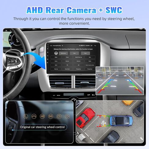 ستيريو سيارة Camecho 2G+64G Android 13 لسيارة 2006-2008 Honda Pilot Radio 9 بوصة تعمل باللمس مع Apple Carplay اللاسلكي وAndroid Auto، راديو السيارة مع بلوتوث GPS WiFi EQ 1080P SWC + كاميرا احتياطية AHD in Saudi Arabia