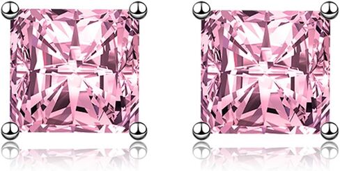 Diamond Stud Earrings for Women Girls Unique Elegant Sparkling Square Vintage colorful Crystal Statement Earrings Fashion Birthday Party Jewelry Gifts in Saudi Arabia