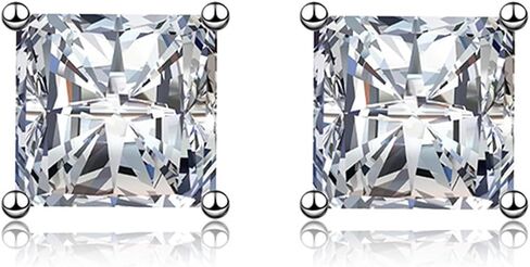 Diamond Stud Earrings for Women Girls Unique Elegant Sparkling Square Vintage colorful Crystal Statement Earrings Fashion Birthday Party Jewelry Gifts in Saudi Arabia