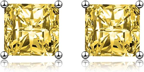 Diamond Stud Earrings for Women Girls Unique Elegant Sparkling Square Vintage colorful Crystal Statement Earrings Fashion Birthday Party Jewelry Gifts in Saudi Arabia