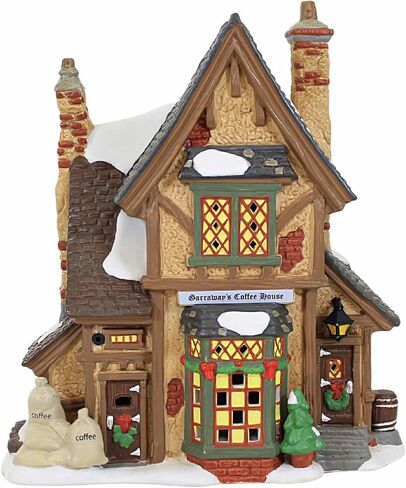 Department 56 Dickens Village Garraway's Coffee House Lit Building, 8 Inch, Multicolor in Saudi Arabia