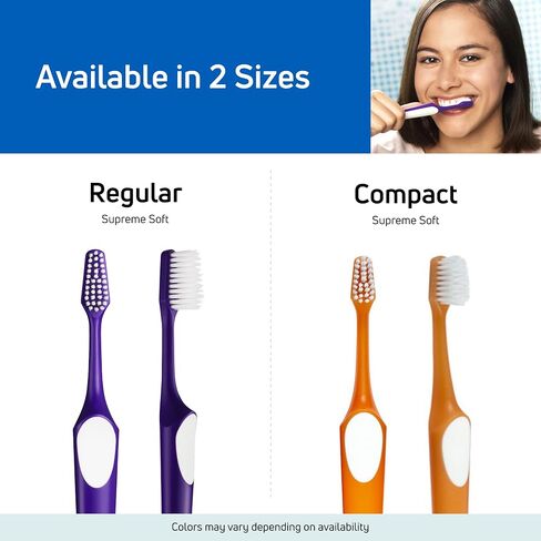 TEPE Supreme Toothbrush, Soft Bristle Toothbrush, Tapered Brush Head for Sensitive Teeth and Gum Care, Adult, 1 Pack in Kuwait