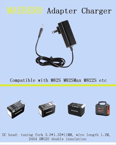 ماربيرو 19 فولت تيار متردد/تيار مستمر محول سلك الطاقة قابس إمداد الطاقة متوافق مع M82S M82SMAX M822S M168 بنك الطاقة المحمول مولدات الطاقة الشمسية بطارية ليثيوم 1.5 أمبير شاحن محول الحائط in Kuwait