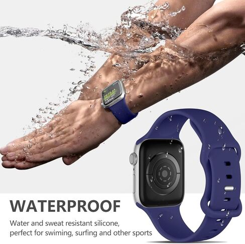 DaQin Sport Band Compatible with Apple Watch Bands 40mm 41mm 42mm 44mm 45mm 46mm 49mm 38mm Women Men, Soft Silicone Waterproof Wristband Strap for iWatch Band Series 11 10 9 8 7 6 5 4 3 2 1 SE Ultra in Kuwait
