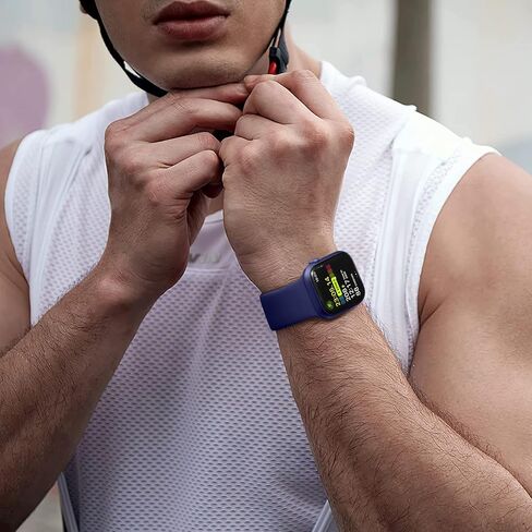 DaQin Sport Band Compatible with Apple Watch Bands 40mm 41mm 42mm 44mm 45mm 46mm 49mm 38mm Women Men, Soft Silicone Waterproof Wristband Strap for iWatch Band Series 11 10 9 8 7 6 5 4 3 2 1 SE Ultra in Kuwait