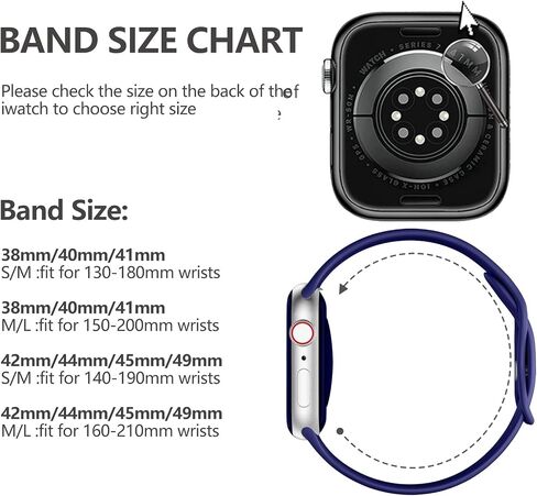 DaQin Sport Band Compatible with Apple Watch Bands 40mm 41mm 42mm 44mm 45mm 46mm 49mm 38mm Women Men, Soft Silicone Waterproof Wristband Strap for iWatch Band Series 11 10 9 8 7 6 5 4 3 2 1 SE Ultra in Kuwait