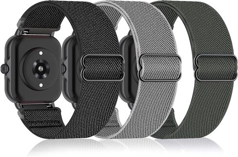 3 Pack Stretchy Nylon Watch Bands Compatible with Amazfit GTR 4/ GTR 3 Pro/GTR 3/GTR 2/2e/Bip 5/GTR 47mm/Cheetah,22MM Loop Elastic Straps for Garmin Vivoactive 4,Venu 2,Venu 3,Replacement Band Women Men in Kuwait