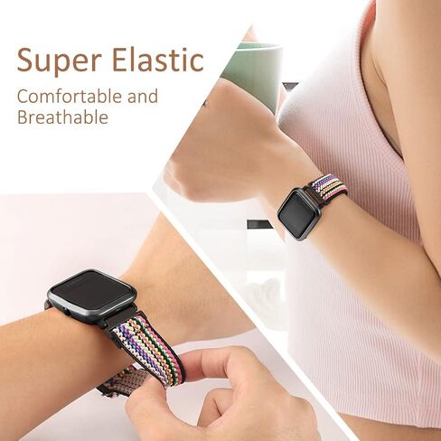 3 Pack Stretchy Nylon Watch Bands Compatible with Amazfit GTR 4/ GTR 3 Pro/GTR 3/GTR 2/2e/Bip 5/GTR 47mm/Cheetah,22MM Loop Elastic Straps for Garmin Vivoactive 4,Venu 2,Venu 3,Replacement Band Women Men in Kuwait