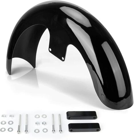 Wrap Metal 19 inch Front Fender For Harley Touring Electra Glide Road Glide Road King Street Glide FLTCUI FLTCU FLHTK (Gloss Black) in Kuwait