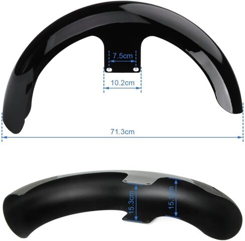 Wrap Metal 19 inch Front Fender For Harley Touring Electra Glide Road Glide Road King Street Glide FLTCUI FLTCU FLHTK (Gloss Black) in Kuwait