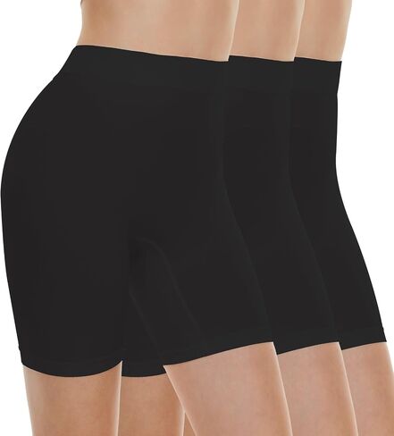 BATHRINS Womens Slip Shorts for Under Dresses, Tummy Control High Waist Seamless Smoothing Yoga Shorts in Saudi Arabia