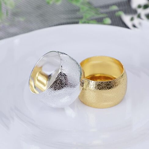 Napkin Rings Gold Set of 10 Bling Napkin Rings for Weddings Christmas Napkin Rings Gold for Dining Table, Holiday Décor and Special Occasions (Golden 10PCS) in Saudi Arabia