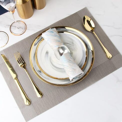 Napkin Rings Gold Set of 10 Bling Napkin Rings for Weddings Christmas Napkin Rings Gold for Dining Table, Holiday Décor and Special Occasions (Golden 10PCS) in Saudi Arabia