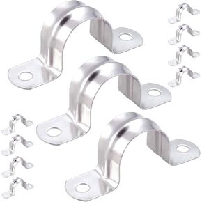 10pcs 2 3/8 inch Pipe Strap Clamp,2 Holes,304,U-Tube Strap Clamp,M60 U Bracket Tube Clip,Secures Conduit (internal diameter 60mm） in Kuwait
