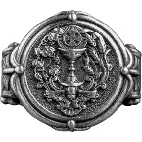 القربان المقدس ، خاتم القربان المقدس ، الخاتم الفضي ، التصميم الفريد كريستان ، رنين ، رجالي مسيحية ، خاتم سيلتي ، هدية ، هدية ، هدية ، in Kuwait