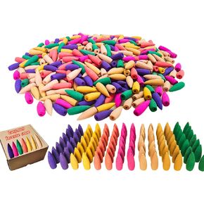 530 Pcs Large Backflow Incense Cones Scented Waterfall Incense 7 Mixed Natural Scents Fits Backflow Burners Relaxation Meditation Yoga Gift in Saudi Arabia