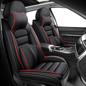 Front Set for Chrysler 300 Seat Covers 2005-2025, Waterproof Nappa Leather Car Seat Protector, Anti-Slip & Comfortable Car seat Cover (Blue & White) in Kuwait