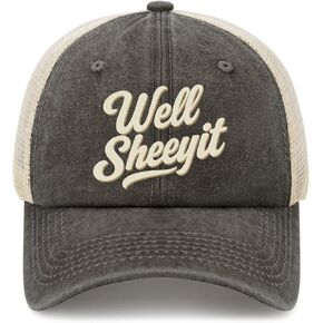 مصنوع في الولايات المتحدة بشكل جيد Sheeyit Script Script عتيقة القبعة غير الرسمية القطن المنسوجة مغسولة 2 قبعات البيسبول in Kuwait