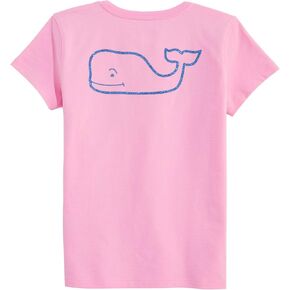 vineyard vines Girls' Glitter Whale Short-Sleeve Pocket Tee in Saudi Arabia