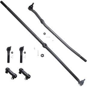 Detroit Axle - 4WD Front 6pc Tie Rods Kit for 00-02 Dodge Ram 2500 3500, 4 Tie Rod Ends 2 Adjustment Sleeves 2000 2001 2002 Replacement in Saudi Arabia