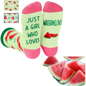 HAPPYPOP Watermelon Gifts for Women Teen Girls - Funny Watermelon Socks for Watermelon Lovers, Fruit Socks in Kuwait