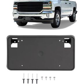 Front License Plate Holder Bracket Compatible with 2016-2018 Chevrolet Chevy Silverado 1500, 2019 Silverado 1500 LD Replacement for 23354526 GM1068172 License Plate Mounting Frame in Saudi Arabia