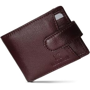 Easy Access Genuine Leather Wallet, Compact Bifold with Tab Closure, Black, 4.3 inches x 3.5 inches x 0.60 inches in Saudi Arabia