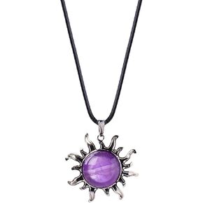 Gothic Necklace, Obsidian Necklace, Tiger Eye Pendant Necklace, Amethyst Necklace, Healing Crystal Necklace, Sun Pendant Necklace, Goth Necklace, Boho Necklaces For Women, Gothic Jewelry For Women in Saudi Arabia