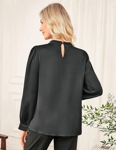 GRACE KARIN Women's Dressy Business Casual Tops Long Sleeve Shirts Satin Silk Blouse Work Office Fall Outfits 2025 in Saudi Arabia