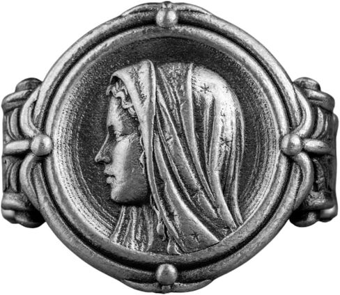 عذراء مريم الفضة خاتم ، خاتم العذراء مريم مريم ، هدية دينية ، 925 الجنيه الاسترليني سيلفر العذراء المجوهر in Kuwait