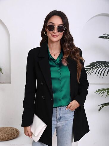 Mawor Womens Silk Satin Sleeveless Button Down Shirts Blouses Solid Casual Loose V Neck Classic Tank Tops for Work Office in Kuwait