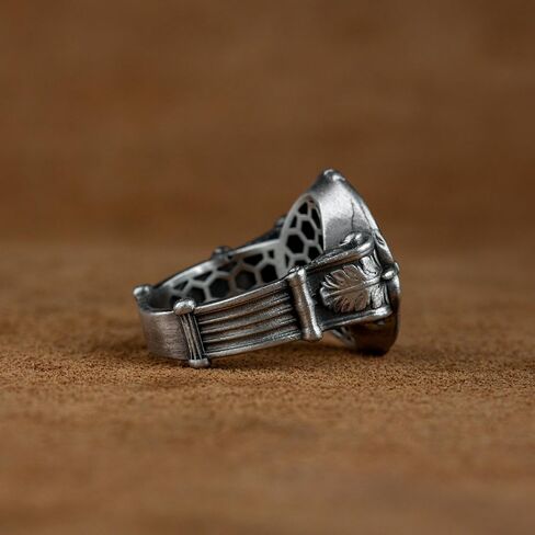 القربان المقدس ، خاتم القربان المقدس ، الخاتم الفضي ، التصميم الفريد كريستان ، رنين ، رجالي مسيحية ، خاتم سيلتي ، هدية ، هدية ، هدية ، in Kuwait