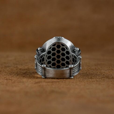 القربان المقدس ، خاتم القربان المقدس ، الخاتم الفضي ، التصميم الفريد كريستان ، رنين ، رجالي مسيحية ، خاتم سيلتي ، هدية ، هدية ، هدية ، in Kuwait