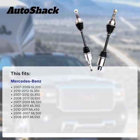 AutoShack Front Left CV Axle Shaft Assembly Replacement for 2006-2011 Mercedes-Benz ML350 AWD 2007-2012 Mercedes-Benz GL450 AWD 2008-2012 Mercedes-Benz GL550 AWD Driver Side DSK22647 in Saudi Arabia