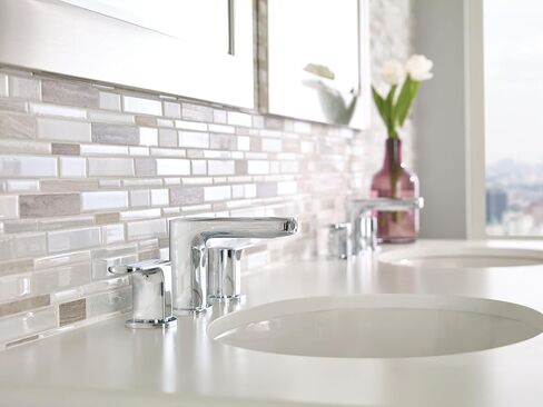 Moen Rizon Chrome Two-Handle Widespread Bathroom Faucet, Valve Required, T6920 in Kuwait