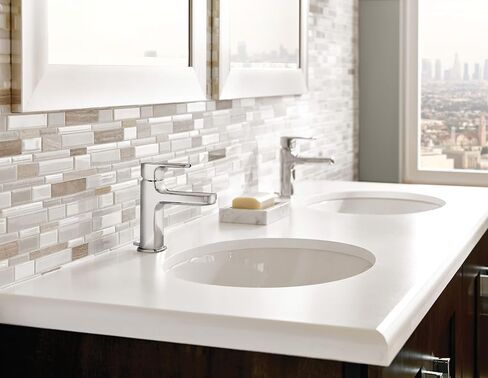 Moen Rizon Chrome Two-Handle Widespread Bathroom Faucet, Valve Required, T6920 in Kuwait