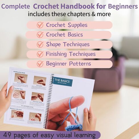 JC CRAFT 137-Piece Crochet Kit for Beginners Adults & Kids: 20 Vibrant Yarns, Ergonomic Hooks, Complete Supplies, Stylish Bag – Perfect Crochet Starter Kit, 1970 Yards of Yarn, Purple in Saudi Arabia