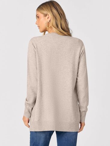 ANRABESS Women's Cardigans 2025 Fall Dressy Casual Long Sleeve Crewneck Button Down Open Front Soft Knit Cardigan Sweaters in Saudi Arabia