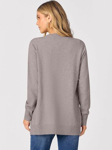 ANRABESS Women's Cardigans 2025 Fall Dressy Casual Long Sleeve Crewneck Button Down Open Front Soft Knit Cardigan Sweaters in Saudi Arabia