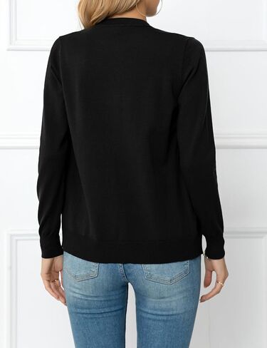 Women's Button Down Open Front Cardigan Sweaters Crew Neck Long Sleeve Outfits Fall Fashion 2025 Clothing in Saudi Arabia