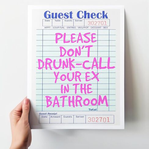 Preppy Bathroom Wall Art for Women - funny Trendy Guest Bath Wall Decor - Pink Retro Modern Bathroom Accessories - Bathroom Pictures Restroom Sign - Cute small Bathroom Decor - Powder room Decorations in Kuwait