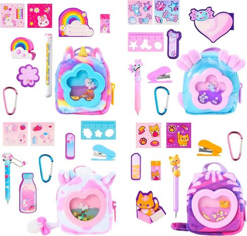 حقائب ظهر صغيرة معطرة - حقائب ظهر صغيرة معطرة، ناعمة ورقيقة ولطيفة ذات طابع طعام مع 5 مفاجآت قرطاسية صغيرة معطرة حقيقية في الداخل، 6 للجمع in Kuwait